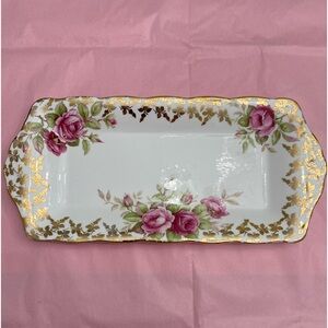 RARE FIND!! EUC ROYAL STANDARD FINE BONE CHINA “FESTIVAL ROSE” SMALL PLATTER